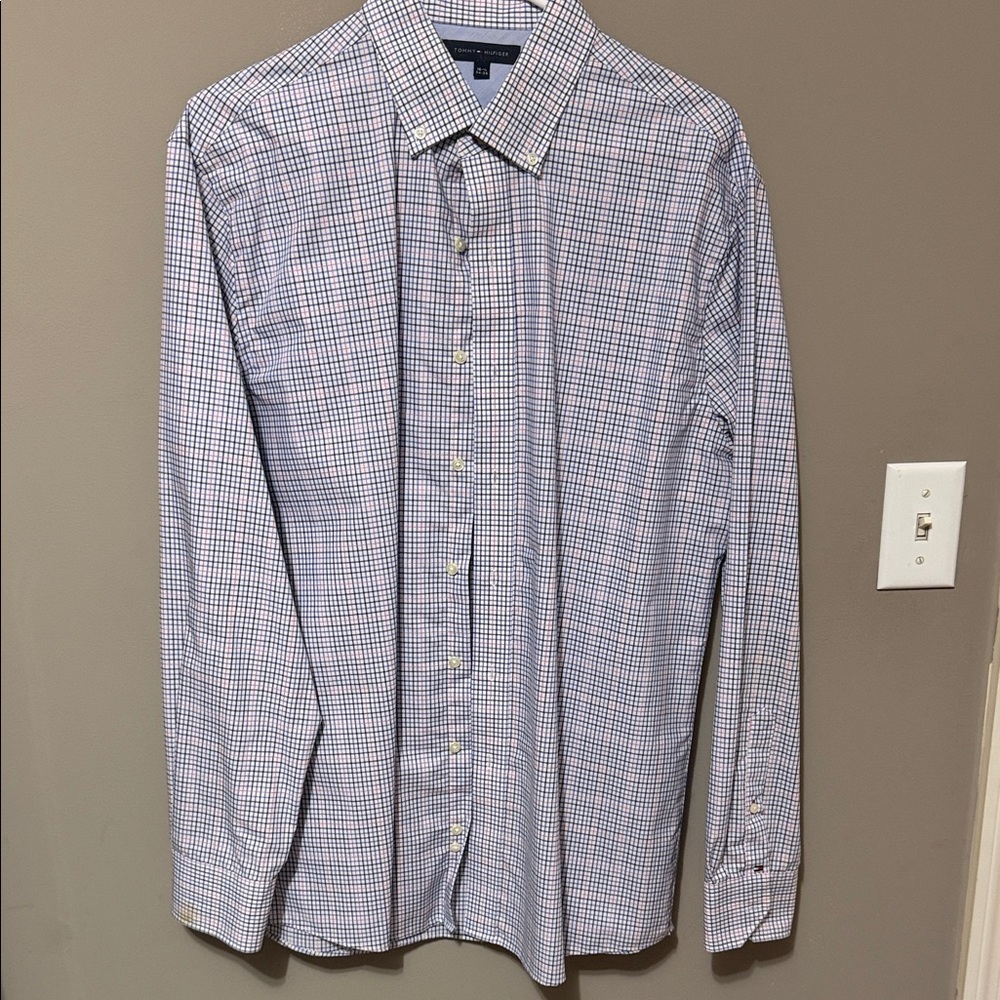 Men's Tommy Hilfiger Blue Checkered Shirt